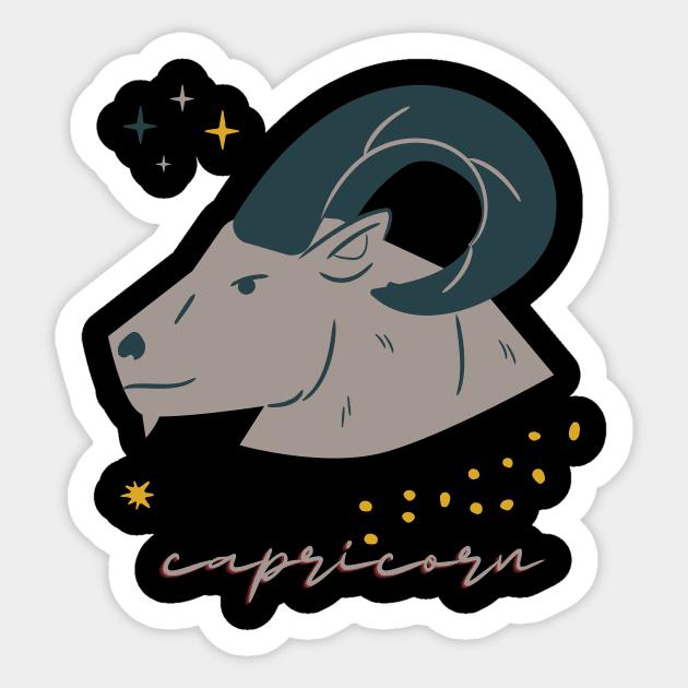 capricorn Sticker by watermelonW